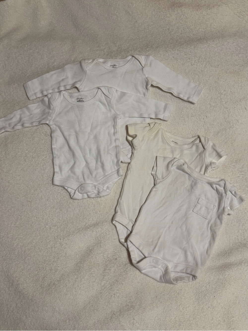 George White Baby One-Piece Bodysuits - Set of 4